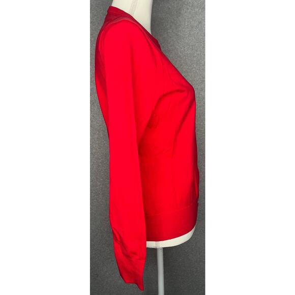 Lands End women's red button up cardigan long sleeve round collar XS Petite NWT - Picture 2 of 9